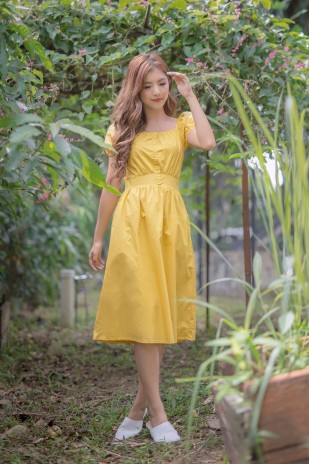 Amelyn Midi Dress in Yellow (MY)