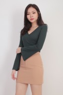 Ember Ribbed Top in Forest Green (MY)