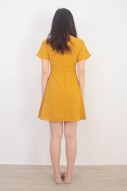 Audrey Wrap Dress in Mustard (MY)