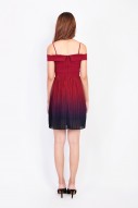 Hadley Ombre Dress in Wine Red (MY)
