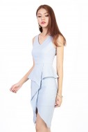 Fitch Peplum Dress in Powder Blue (MY)