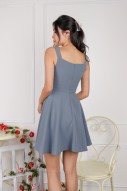 Adoree Flare Dress in Blue