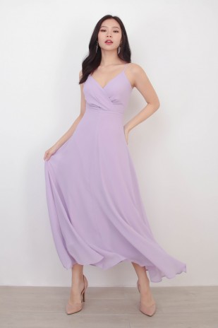 RESTOCK10: Yasmin Wrap Maxi Dress in Lavender