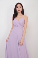 RESTOCK10: Yasmin Wrap Maxi Dress in Lavender