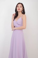 RESTOCK10: Yasmin Wrap Maxi Dress in Lavender