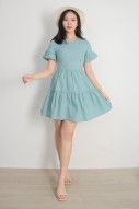 Aderes Tiered Dress in Seagreen (MY)