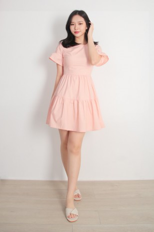 Aderes Tiered Dress in Pink (MY)