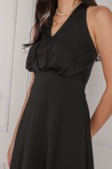 Glacie Cross-Back Maxi Dress in Black