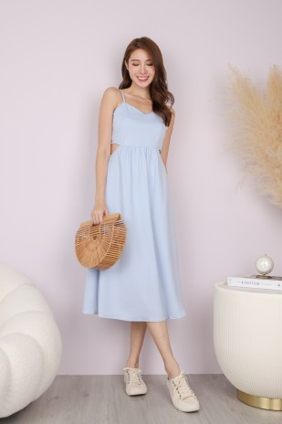 RESTOCK: Olevia Cut Out Midi in Baby Blue