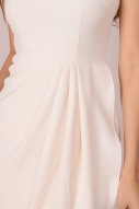 RESTOCK2: Claryn Drape Midi Dress in Cream
