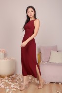 RESTOCK3: Amberlyn Slit Maxi in Wine