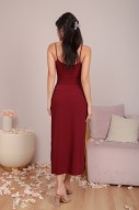 RESTOCK3: Amberlyn Slit Maxi in Wine
