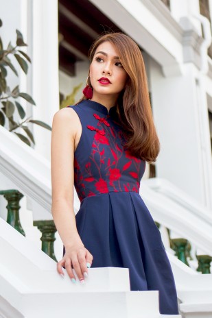 Earl Floral Cheongsam in Red (MY)
