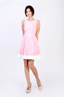 Christel Lace Overlay Dress in Sweet Pink (MY)
