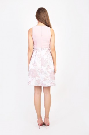 Mallory Emboss Dress in Pink (MY)