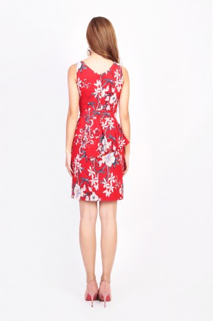 Eva Floral Dress in Red (MY)