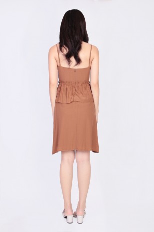 Tanya Tiered Dress in Chestnut (MY)