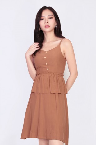 Tanya Tiered Dress in Chestnut (MY)
