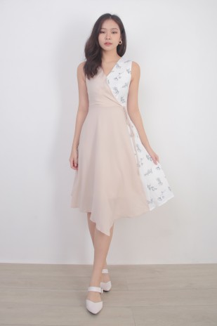 Tahira Wrap Dress in Cream (MY)