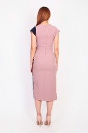 Sandria Duo Tone Dress in Dusty Pink (MY)