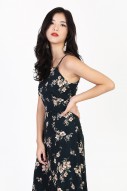 Deira Floral Dress in Forest Green (MY)