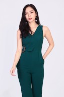 Aileen Buckle Jumpsuit in Forest Green (MY)