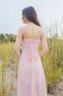 RESTOCK: Amory Pleated Maxi Dress in Pink