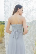 RESTOCK: Amory Pleated Maxi Dress in Grey