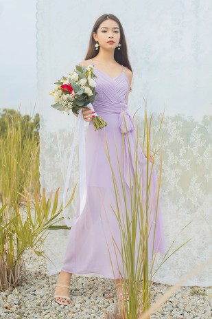 RESTOCK: Amory Pleated Maxi Dress in Lavender