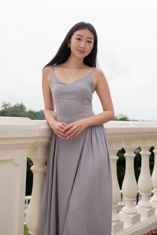 Poisy Maxi Dress in Grey