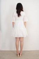 Katie Eyelet Dress in White (MY)