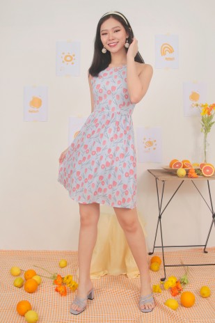 Luella Floral Dress in Lilac Blue (MY)