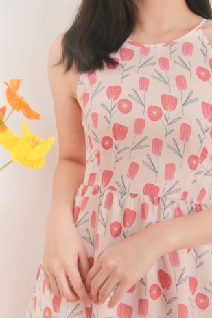 Luella Floral Dress in Nude Pink (MY)