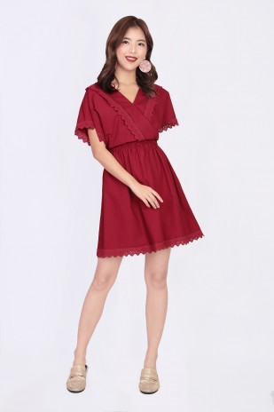 Jace Crochet Dress in Red (MY)