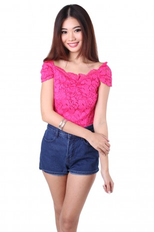 Candy Ruches Top in Magenta (MY)