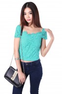 Candy Ruches Top in Green (MY)
