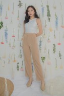 RESTOCK: Thelma High Waisted Pants in Nude