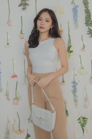 RESTOCK: Thelma High Waisted Pants in Nude