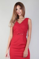 Valentina Sheath Dress in Red (MY)
