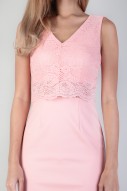 Valentina Sheath Dress in Blush Pink (MY)