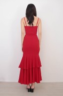 Remington Tiered Maxi Dress in Red (MY)