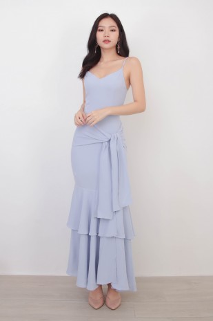 Remington Tiered Maxi Dress in Sky Blue (MY)
