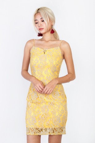 Esmie Lace Dress in Yellow (MY)