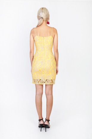 Esmie Lace Dress in Yellow (MY)