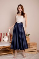 Benna Wrap Midi Skirt in Blue