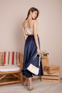 Benna Wrap Midi Skirt in Blue