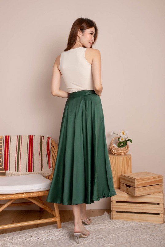 Emeraude - Midi A-Line Skirt