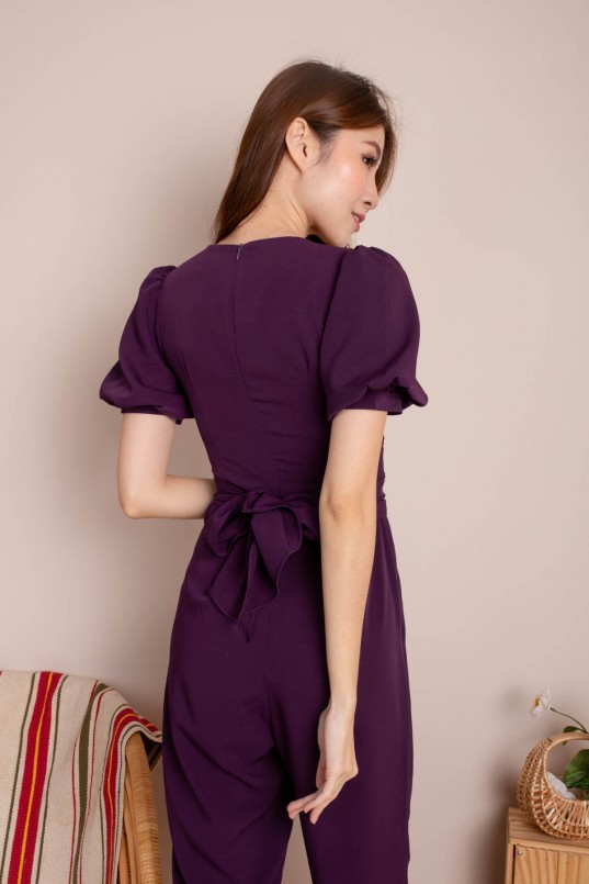 Purple sale jumpsuit dress