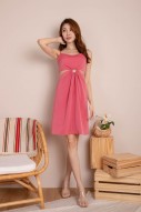 Kerena Ring Cut-Out Dress in Pink