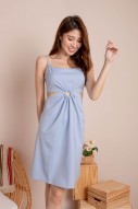 Kerena Ring Cut-Out Dress in Blue